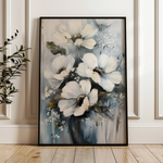 Floral 321 Canvas Art 60 x 40 cm / Black