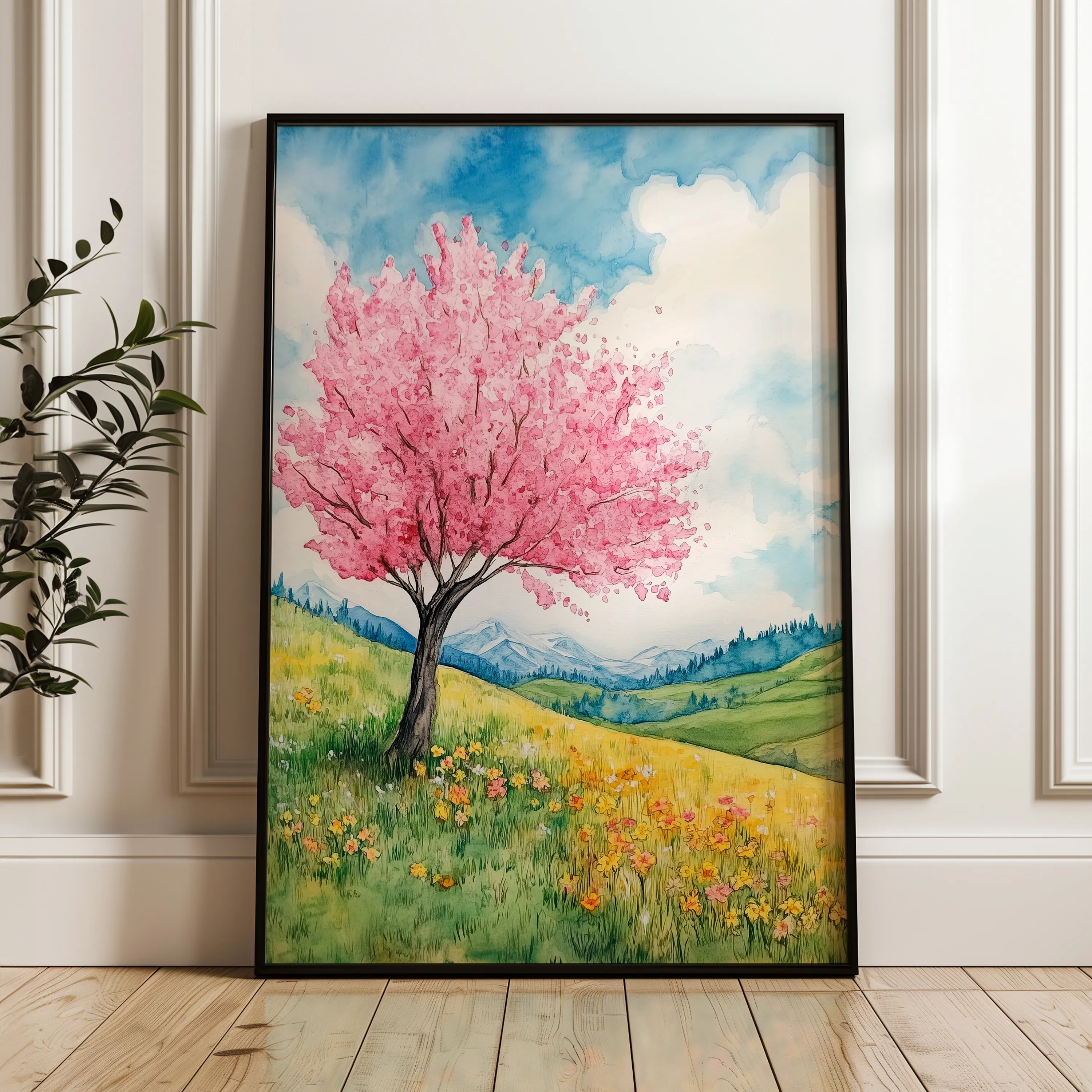 Landscape 321 Canvas Art 18" x 24" / 45 x 60 cm / Black