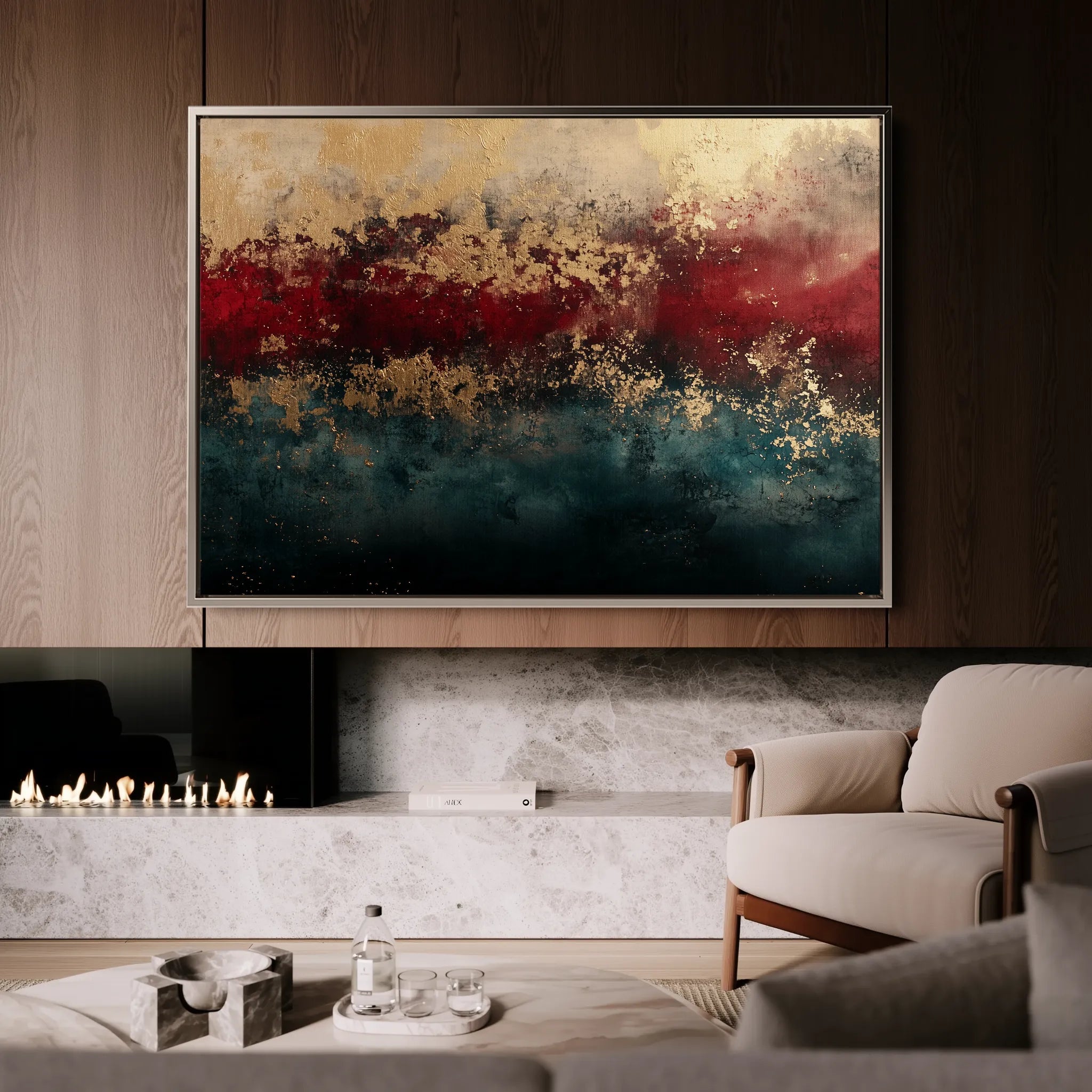 Abstract 322 Canvas Art 18" x 24" / 45 x 60 cm / Black