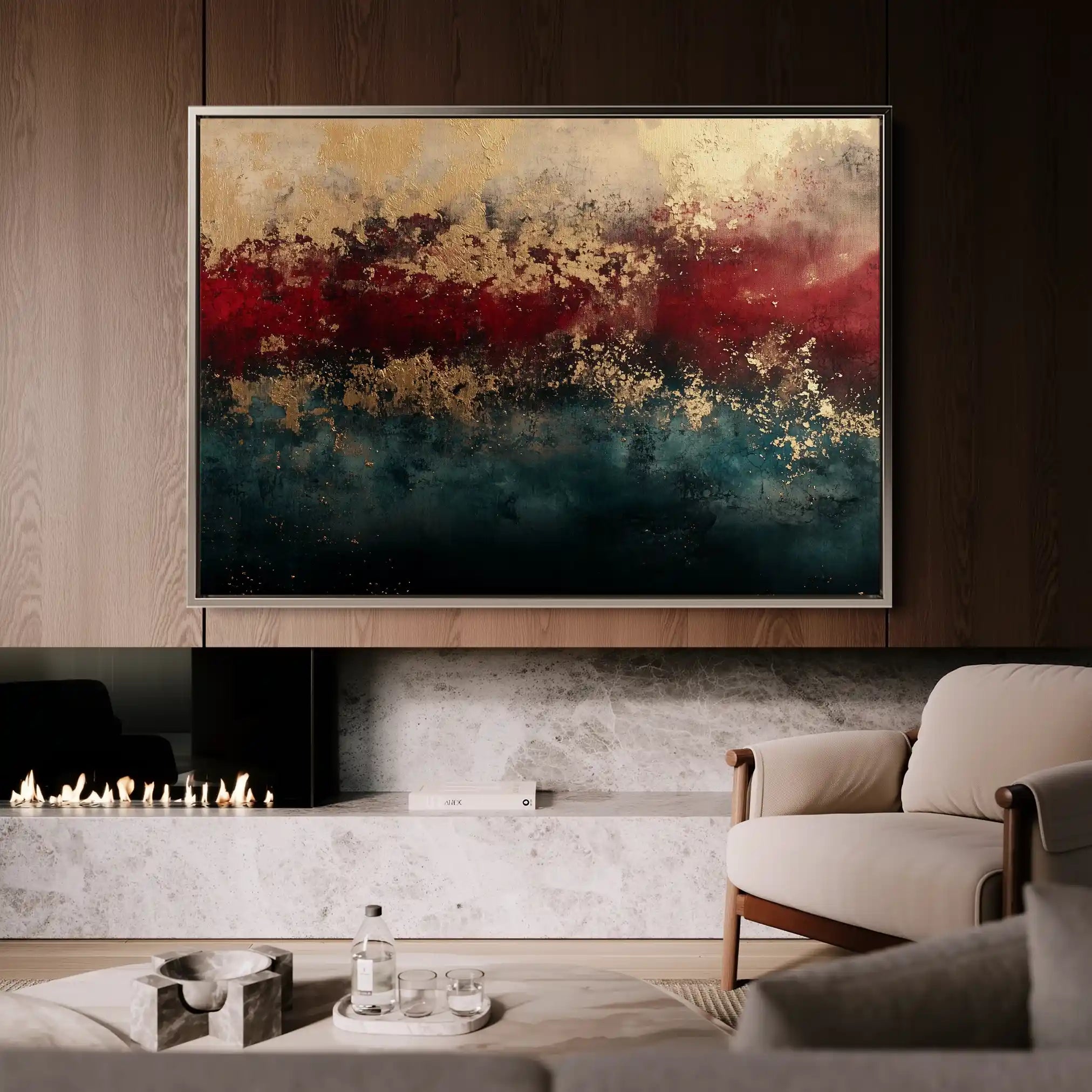 Abstract 322 Canvas Art 60 x 40 cm / Black