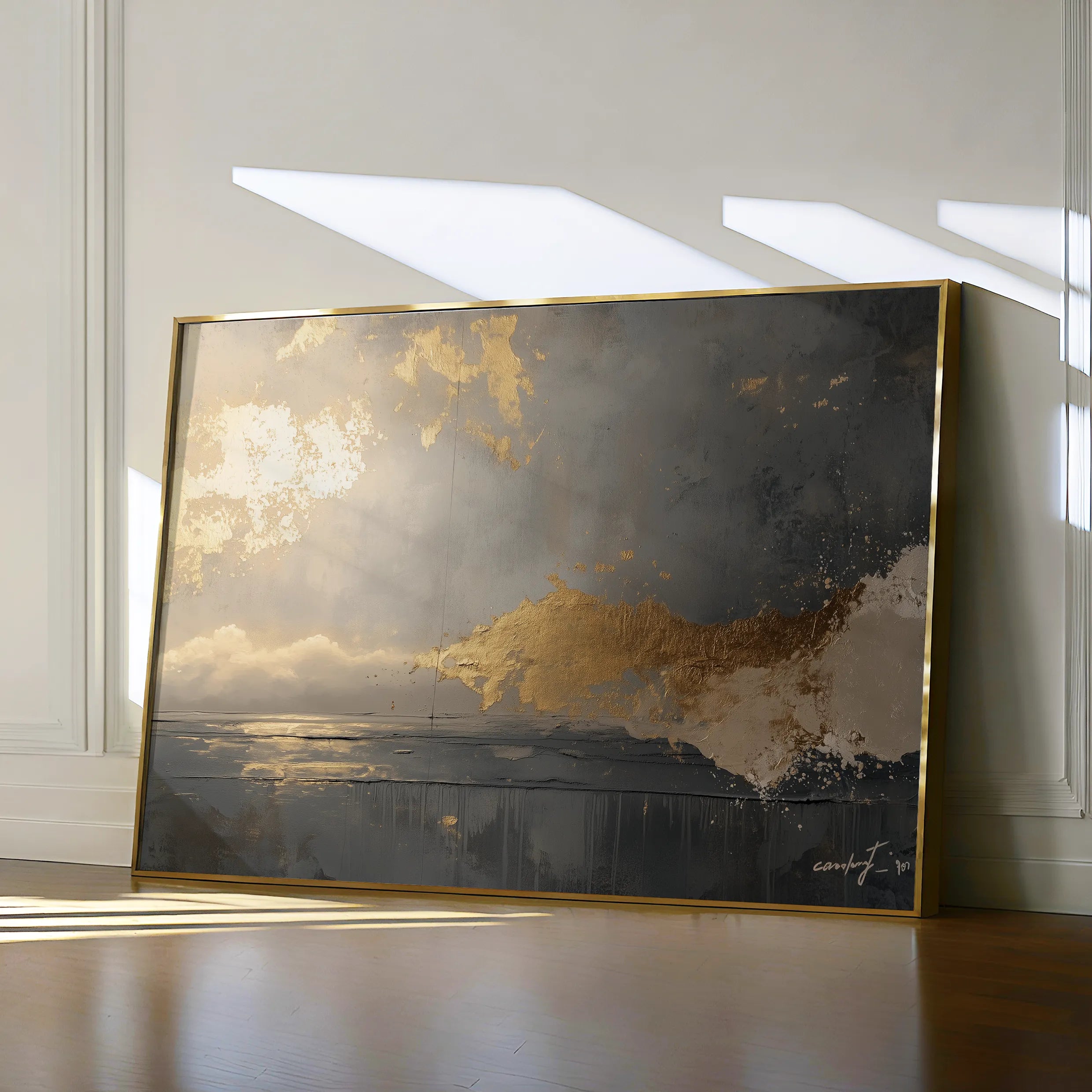 Abstract 323 Canvas Art 18" x 24" / 45 x 60 cm / Black