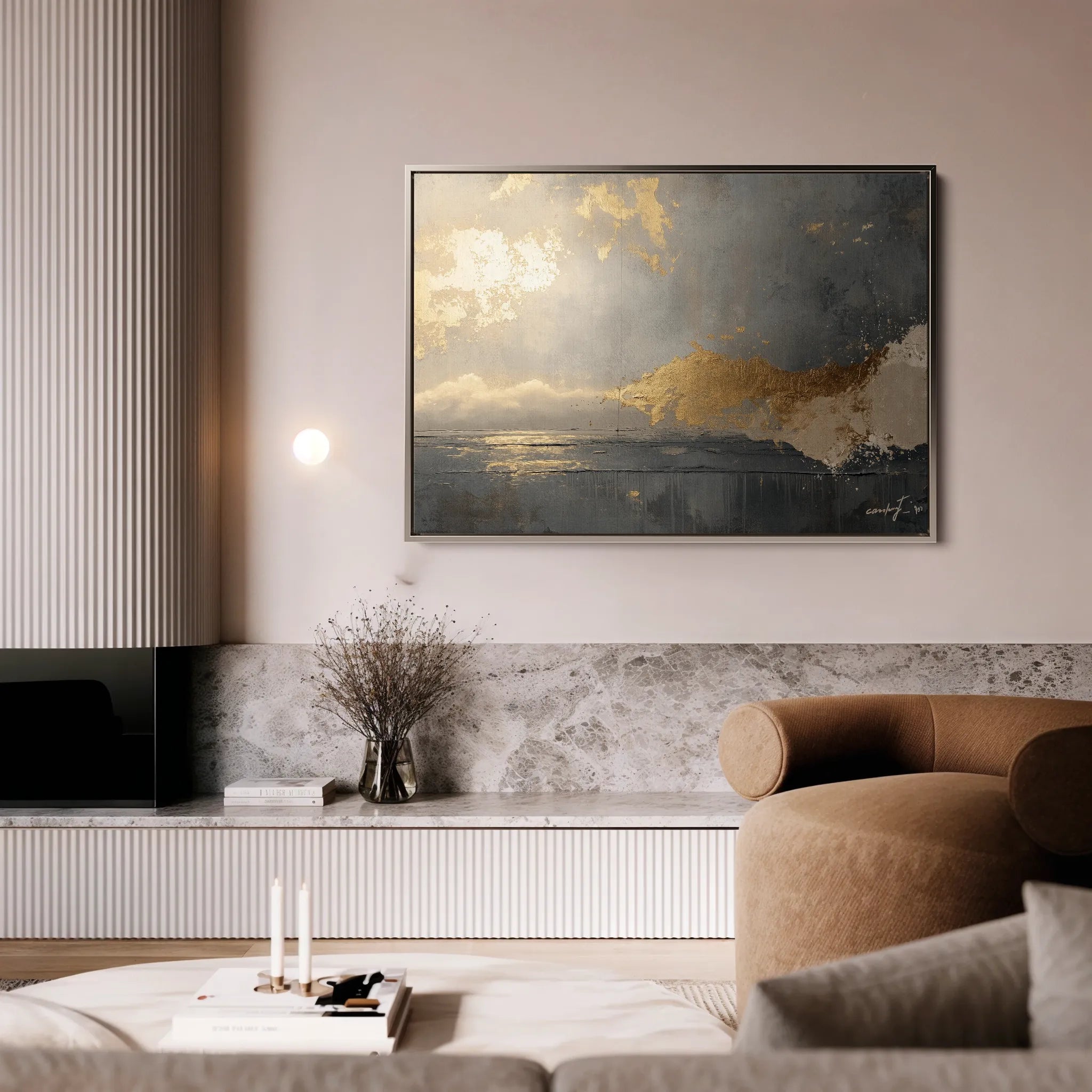 Abstract 323 Canvas Art 18" x 24" / 45 x 60 cm / Black