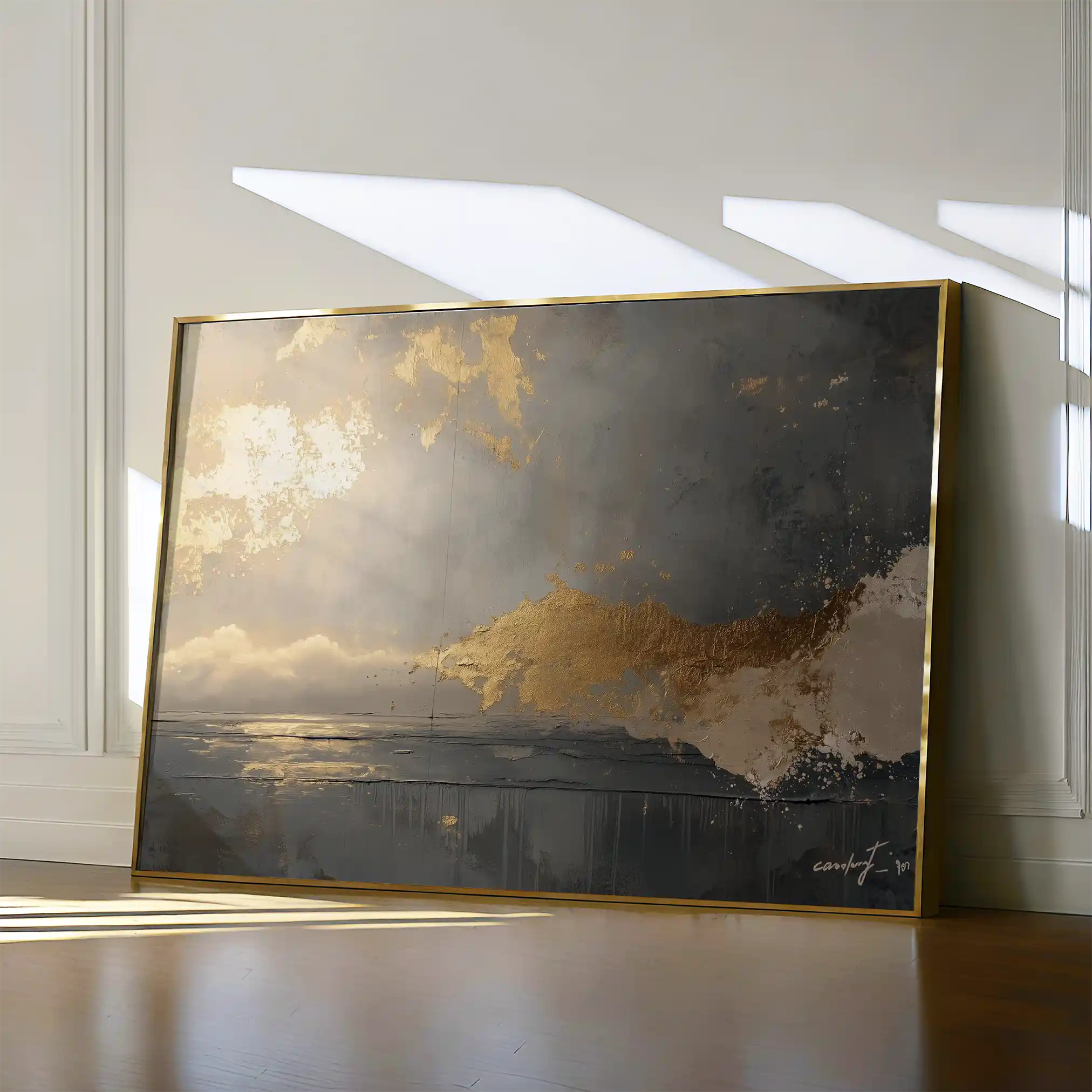 Abstract 323 Canvas Art 60 x 40 cm / Black