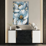 Floral 323 Canvas Art 18" x 24" / 45 x 60 cm / Black