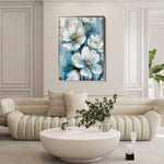 Floral 324 Canvas Art 18" x 24" / 45 x 60 cm / Black