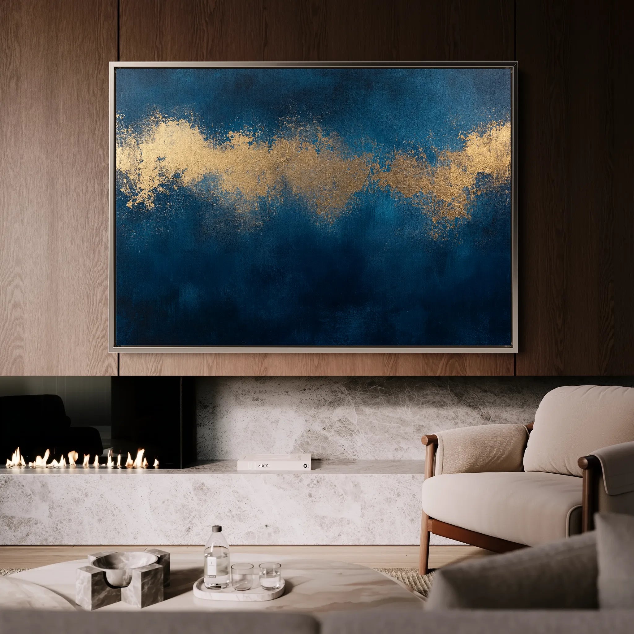Abstract 325 Canvas Art 18" x 24" / 45 x 60 cm / Black