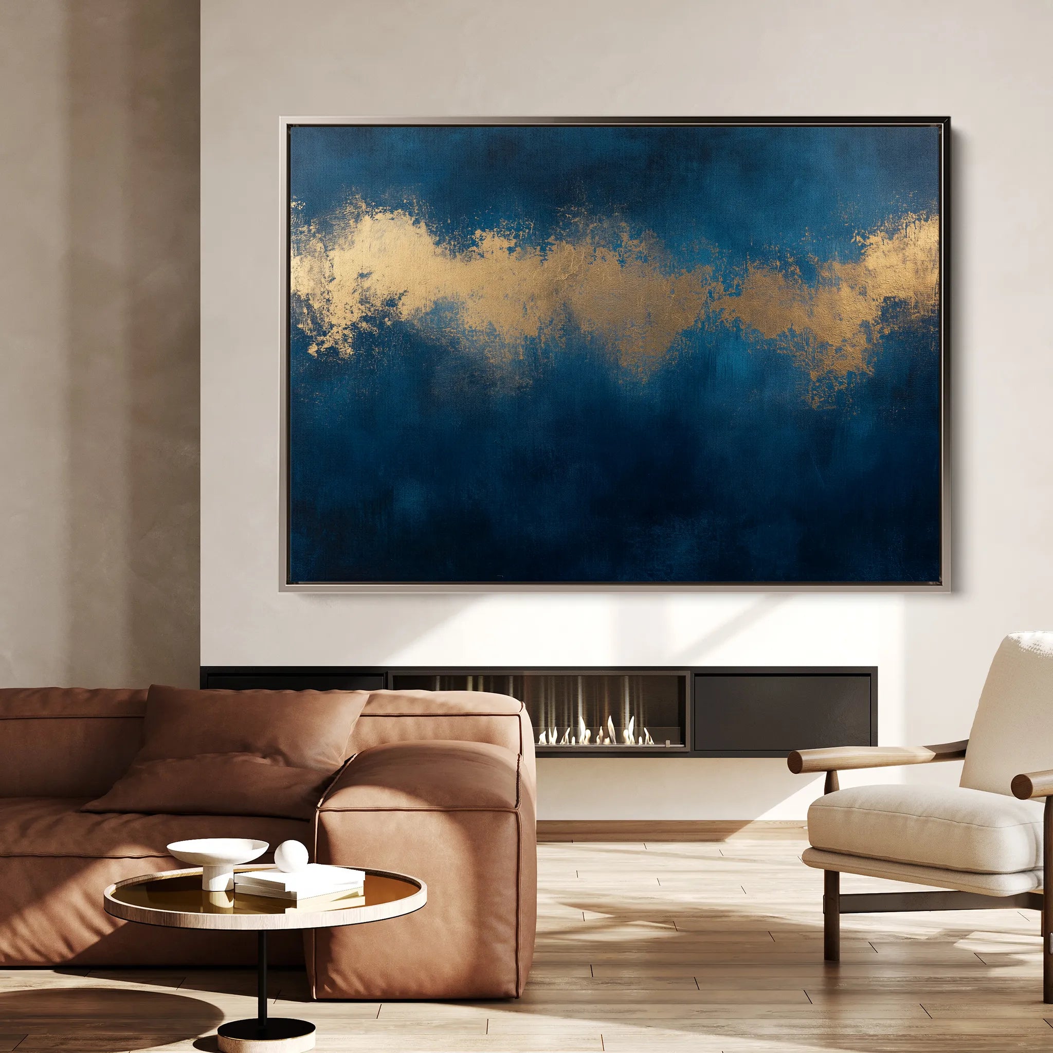 Abstract 325 Canvas Art 18" x 24" / 45 x 60 cm / Black