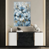 Floral 325 Canvas Art 18" x 24" / 45 x 60 cm / Black