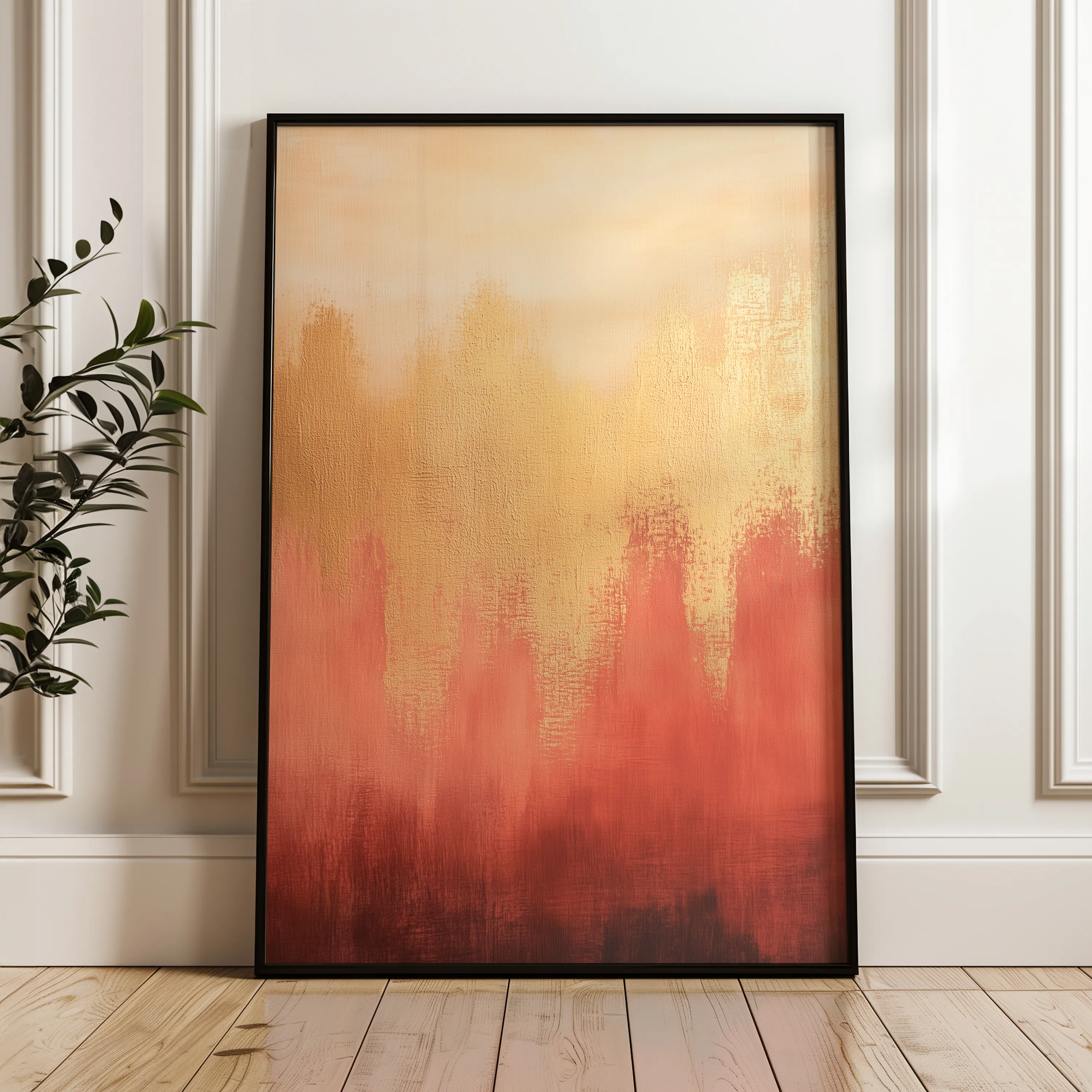 Abstract 326 Canvas Art 18" x 24" / 45 x 60 cm / Black