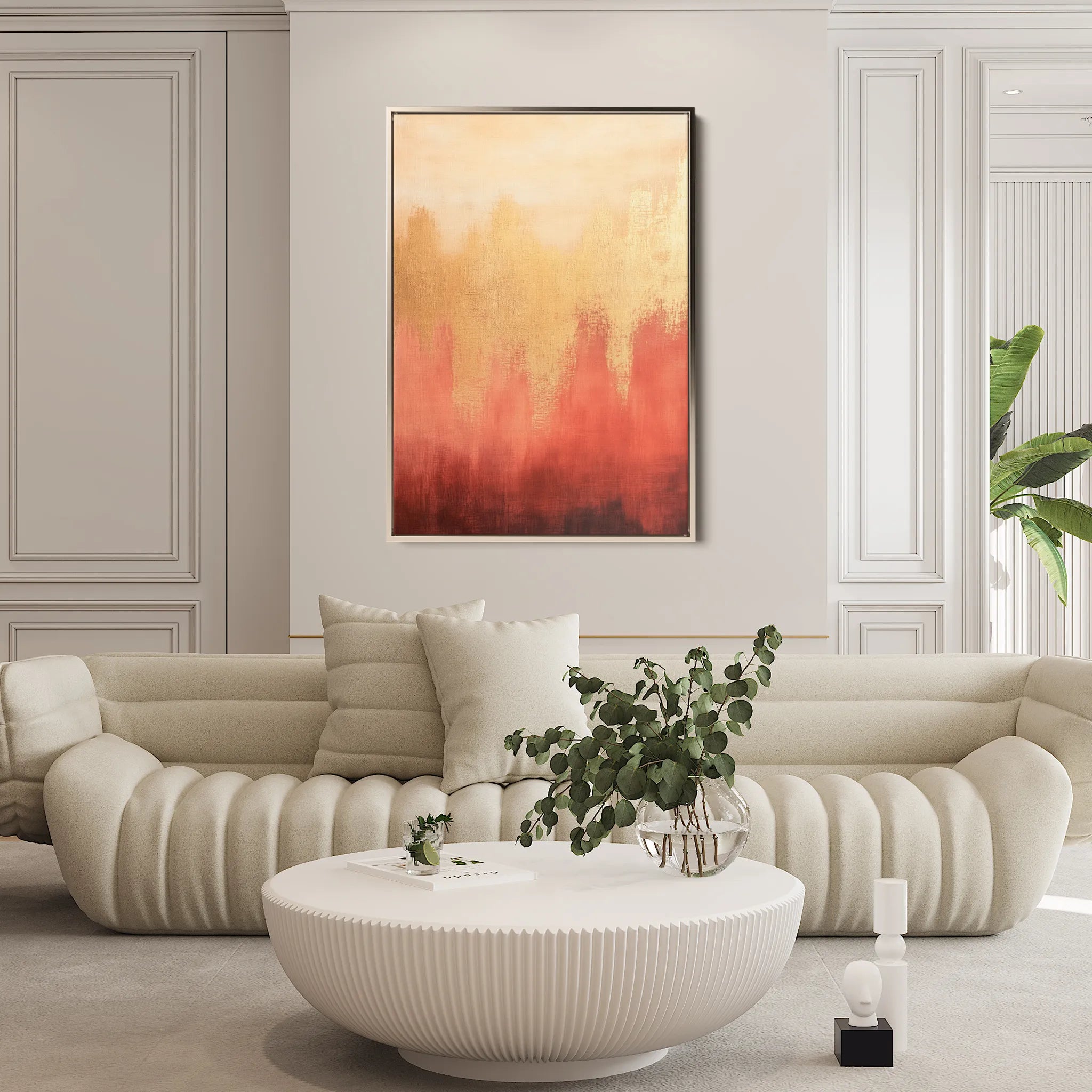 Abstract 326 Canvas Art 18" x 24" / 45 x 60 cm / Black