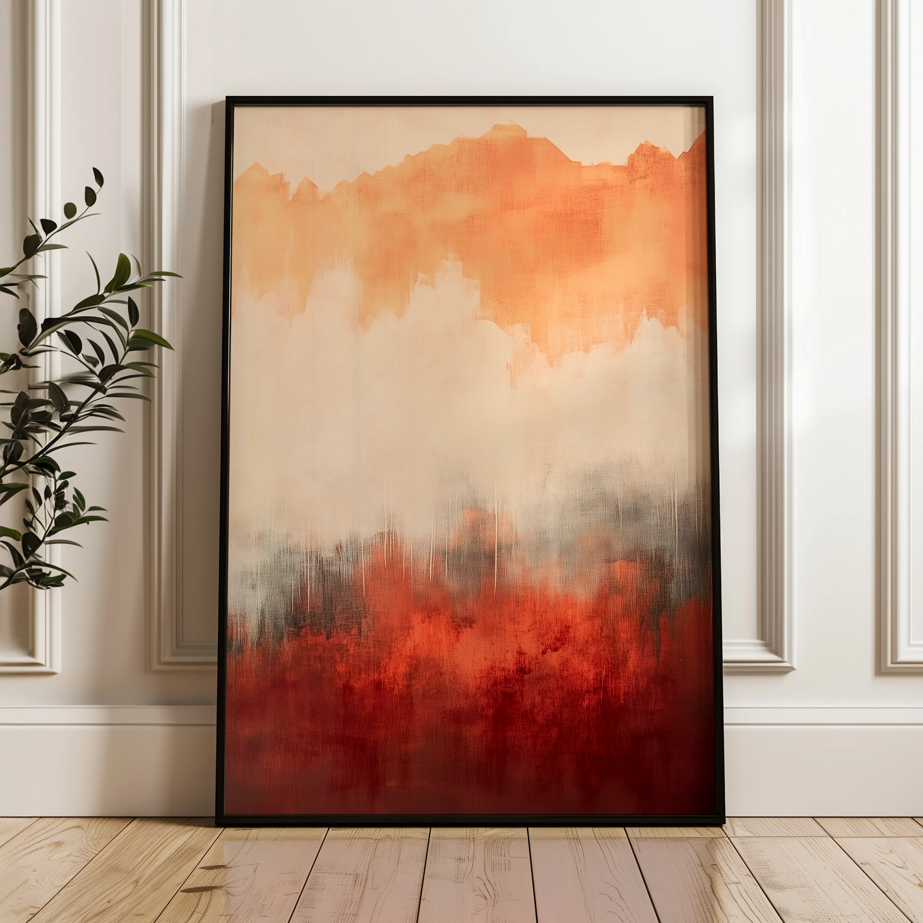 Abstract 327 Canvas Art 18" x 24" / 45 x 60 cm / Black