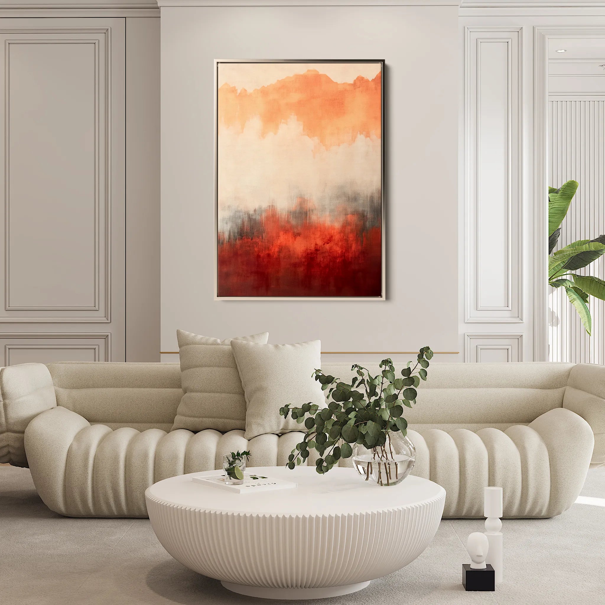 Abstract 327 Canvas Art 18" x 24" / 45 x 60 cm / Black