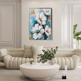 Floral 327 Canvas Art 18" x 24" / 45 x 60 cm / Black