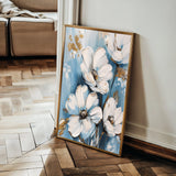 Floral 327 Canvas Art 18" x 24" / 45 x 60 cm / Black
