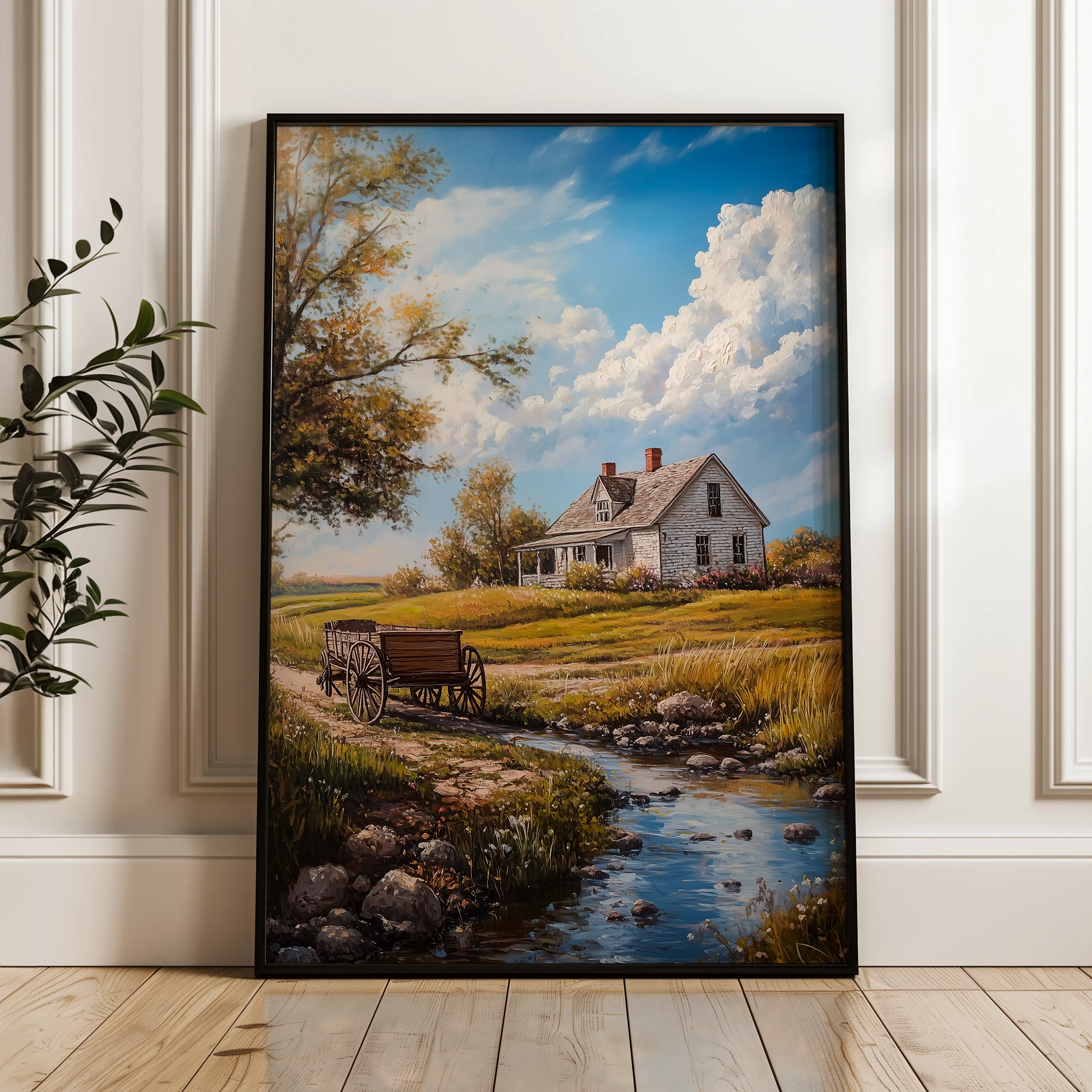 Landscape 327 Canvas Art 18" x 24" / 45 x 60 cm / Black