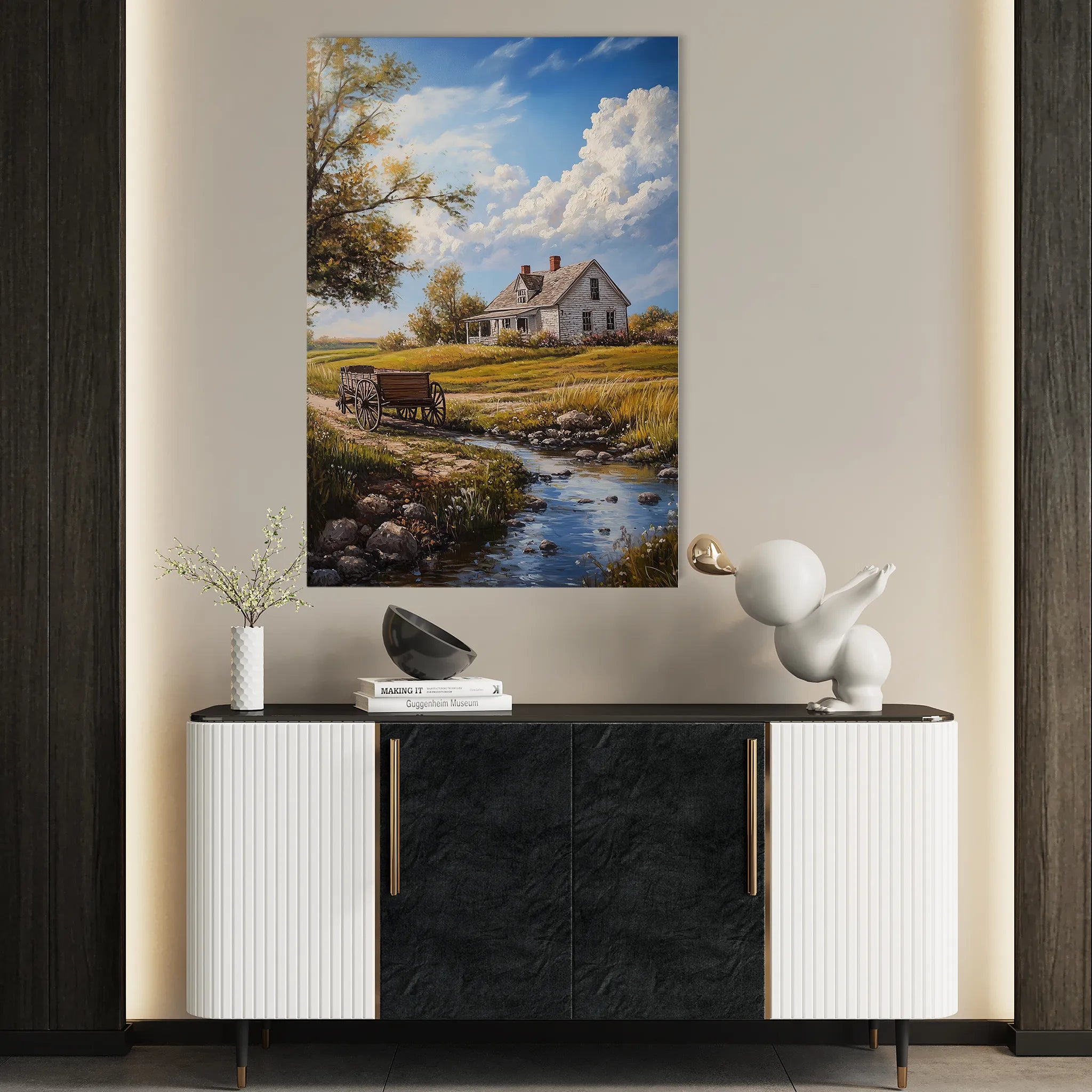 Landscape 327 Canvas Art 18" x 24" / 45 x 60 cm / Black