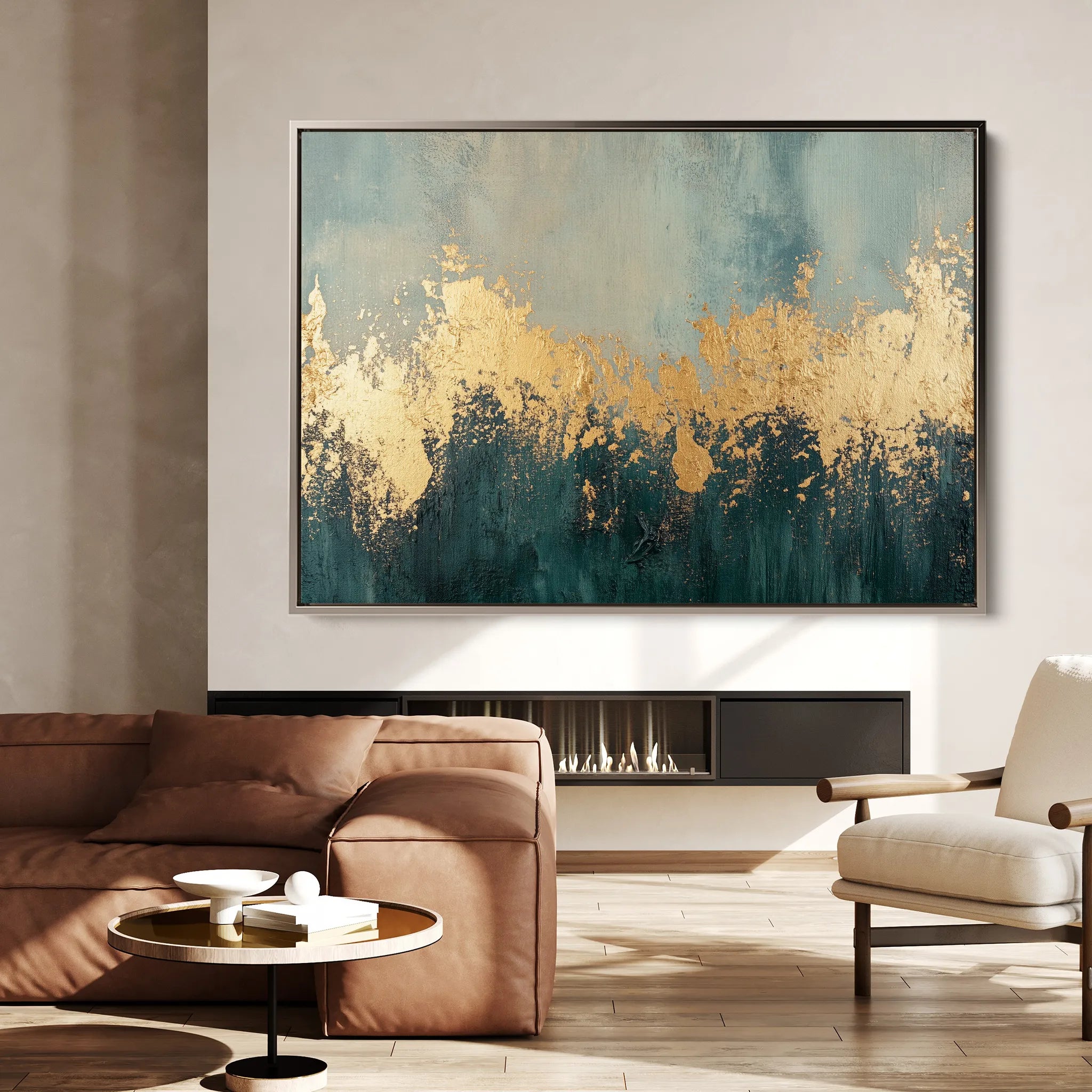 Abstract 328 Canvas Art 18" x 24" / 45 x 60 cm / Black