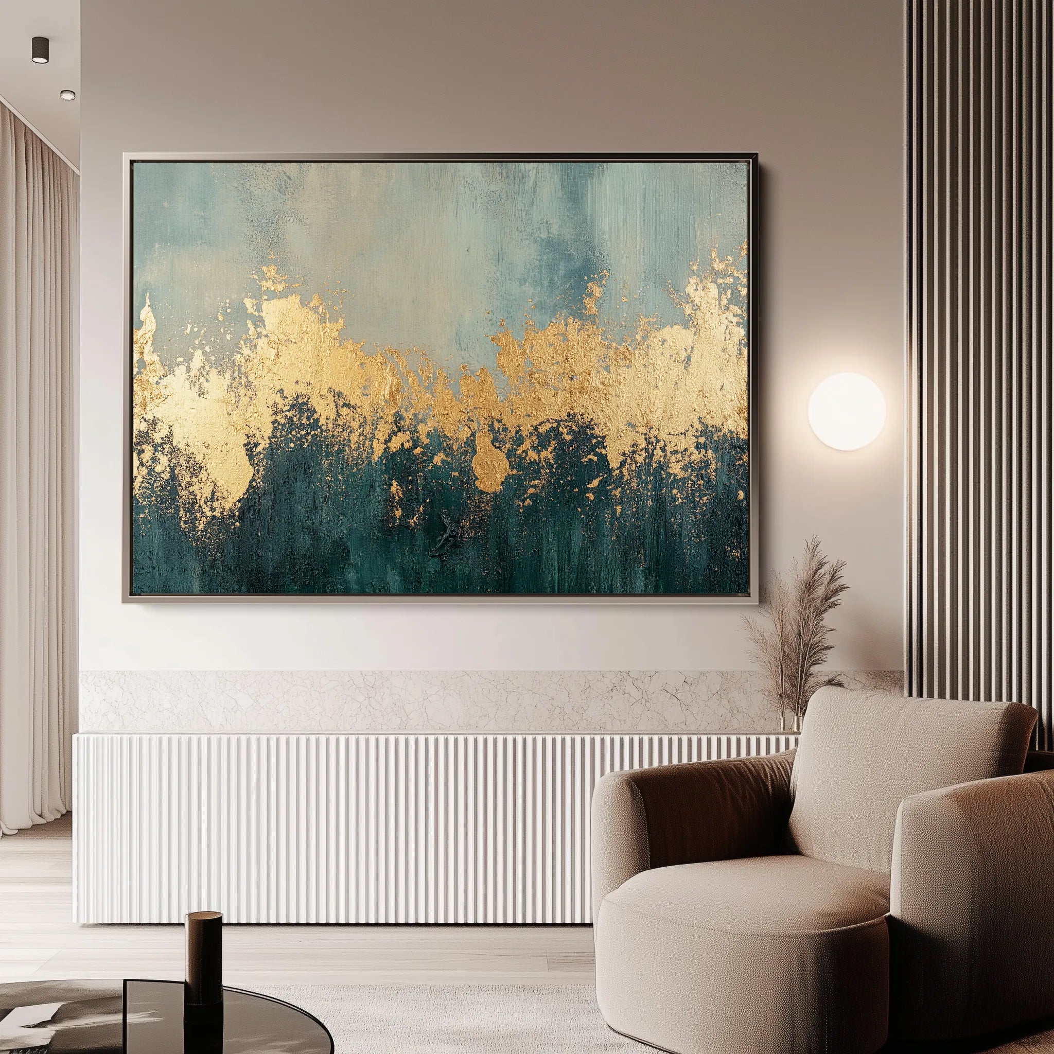 Abstract 328 Canvas Art 18" x 24" / 45 x 60 cm / Black