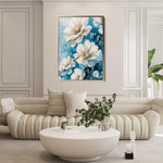 Floral 328 Canvas Art 18" x 24" / 45 x 60 cm / Black