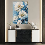 Floral 328 Canvas Art 18" x 24" / 45 x 60 cm / Black