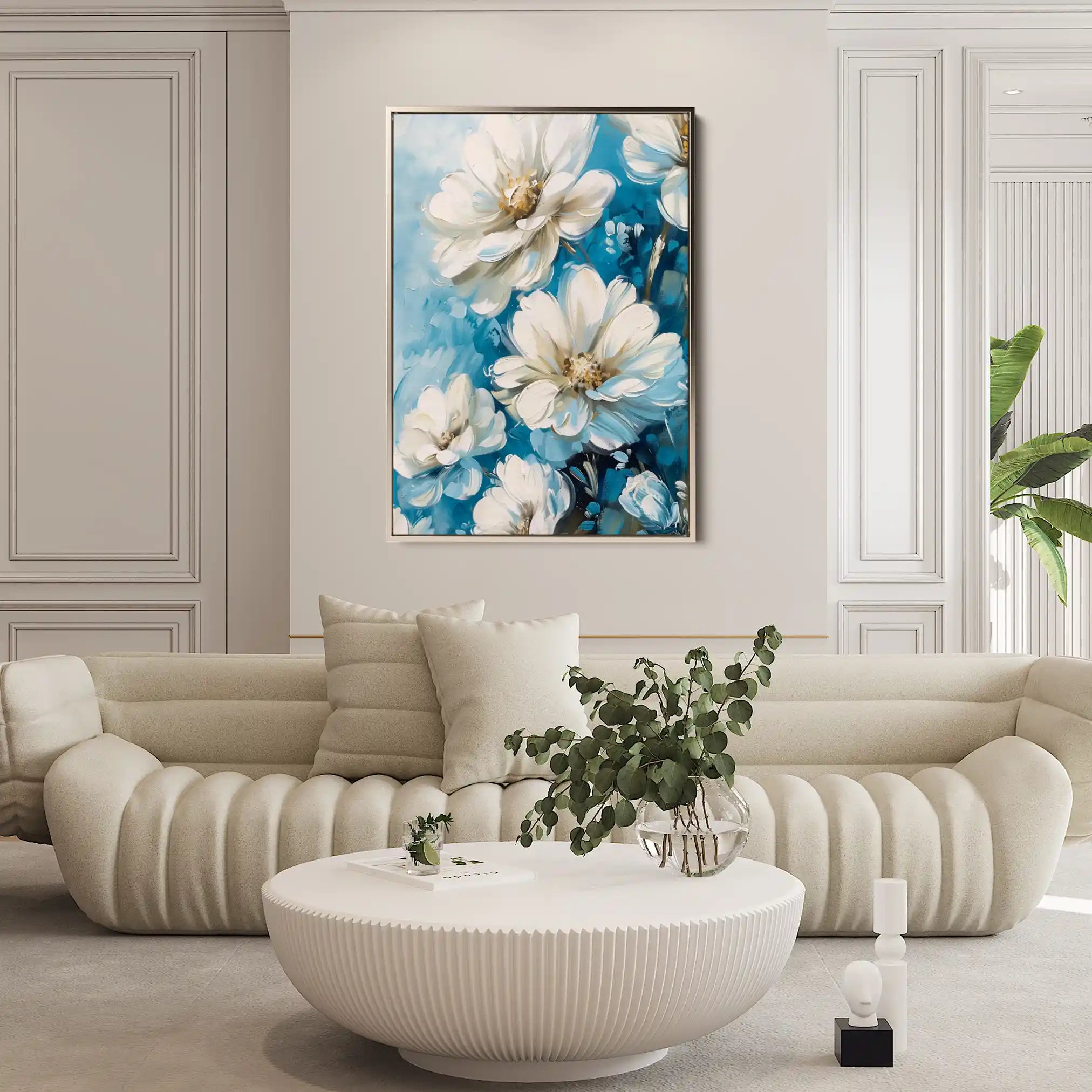 Floral 328 Canvas Art 60 x 40 cm / Black