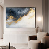 Abstract 329 Canvas Art 18" x 24" / 45 x 60 cm / Black