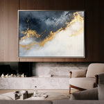 Abstract 329 Canvas Art 18" x 24" / 45 x 60 cm / Black