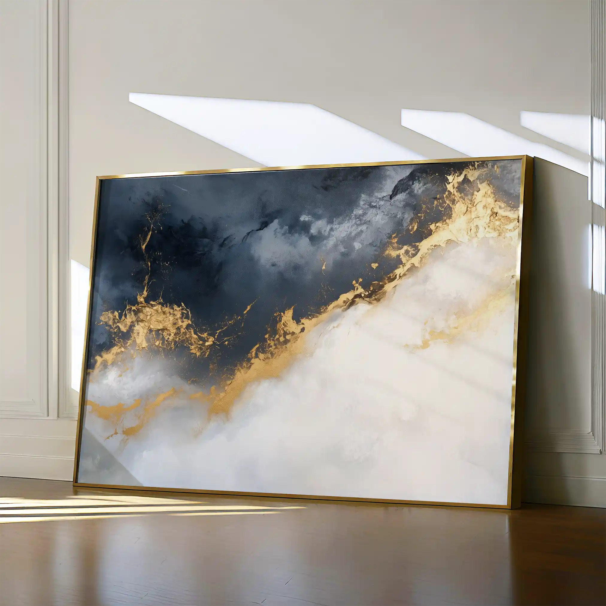 Abstract 329 Canvas Art 60 x 40 cm / Black