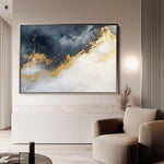 Abstract 329 Canvas Art 60 x 40 cm / Black