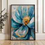Floral 329 Canvas Art 18" x 24" / 45 x 60 cm / Black