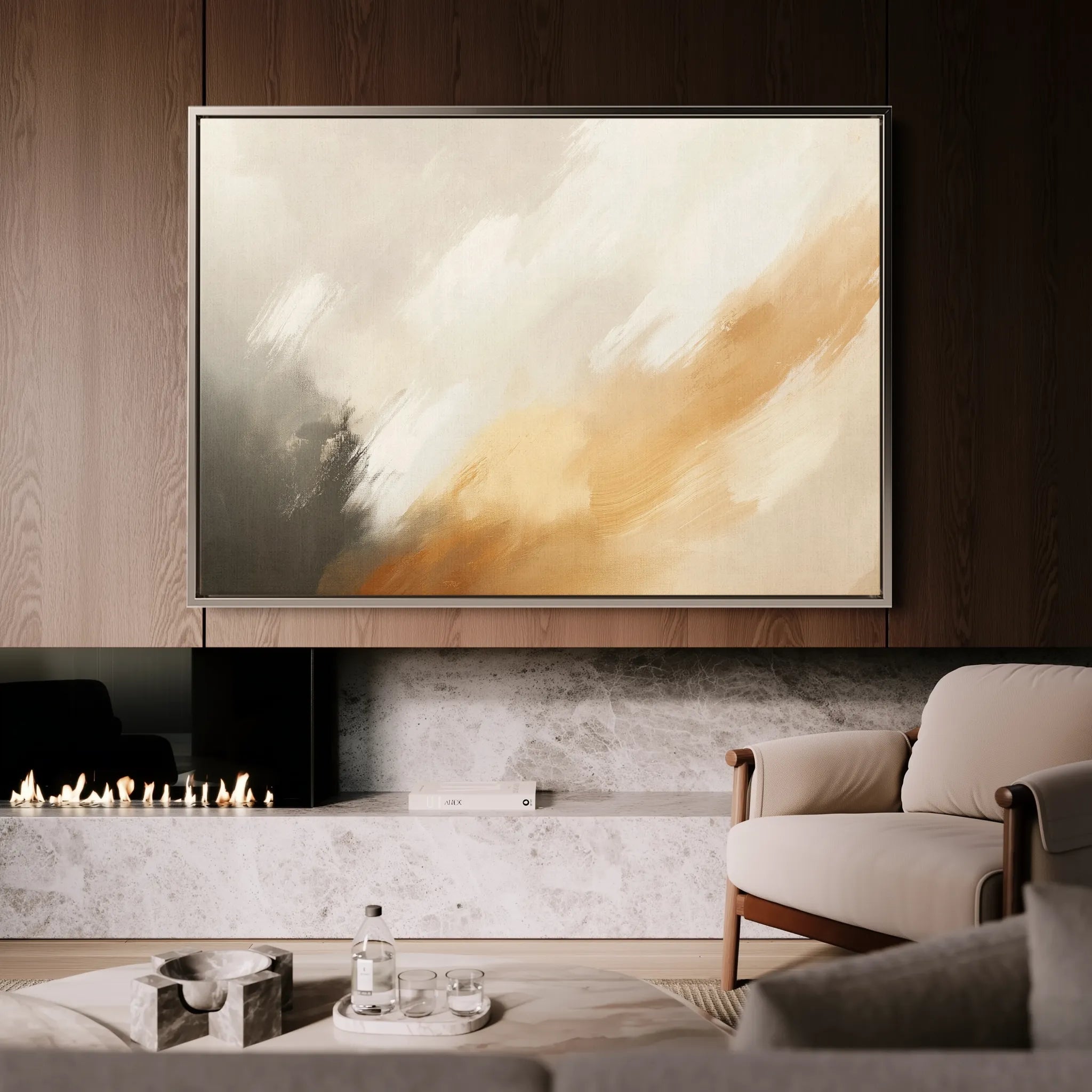 Abstract 330 Canvas Art 18" x 24" / 45 x 60 cm / Black