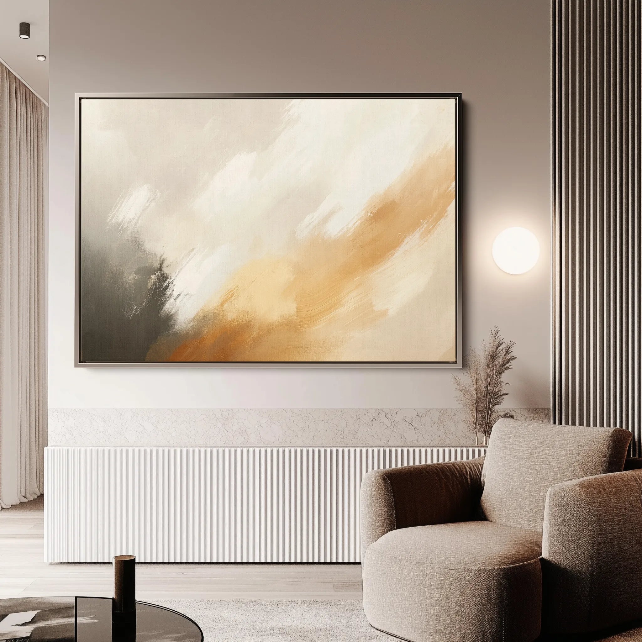 Abstract 330 Canvas Art 18" x 24" / 45 x 60 cm / Black