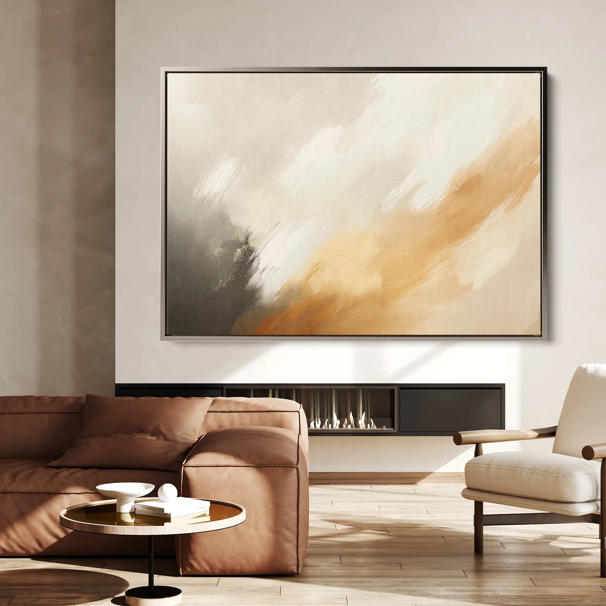 Abstract 330 Canvas Art 18" x 24" / 45 x 60 cm / Black
