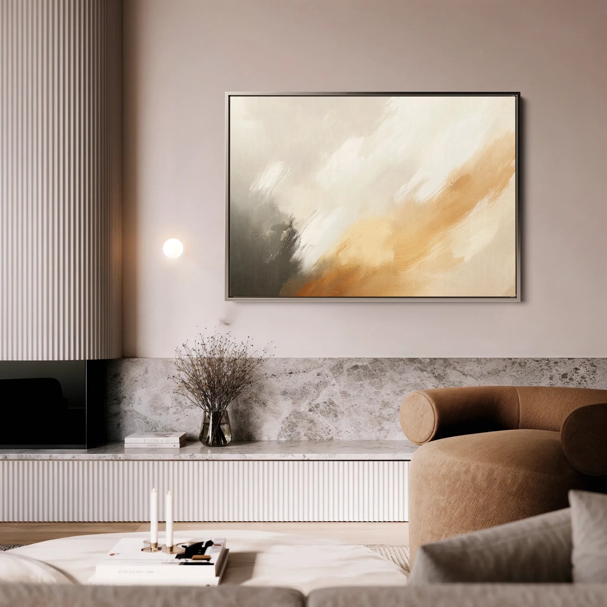 Abstract 330 Canvas Art 18" x 24" / 45 x 60 cm / Black