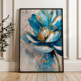 Floral 330 Canvas Art 18" x 24" / 45 x 60 cm / Black