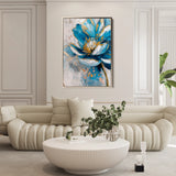 Floral 330 Canvas Art 18" x 24" / 45 x 60 cm / Black
