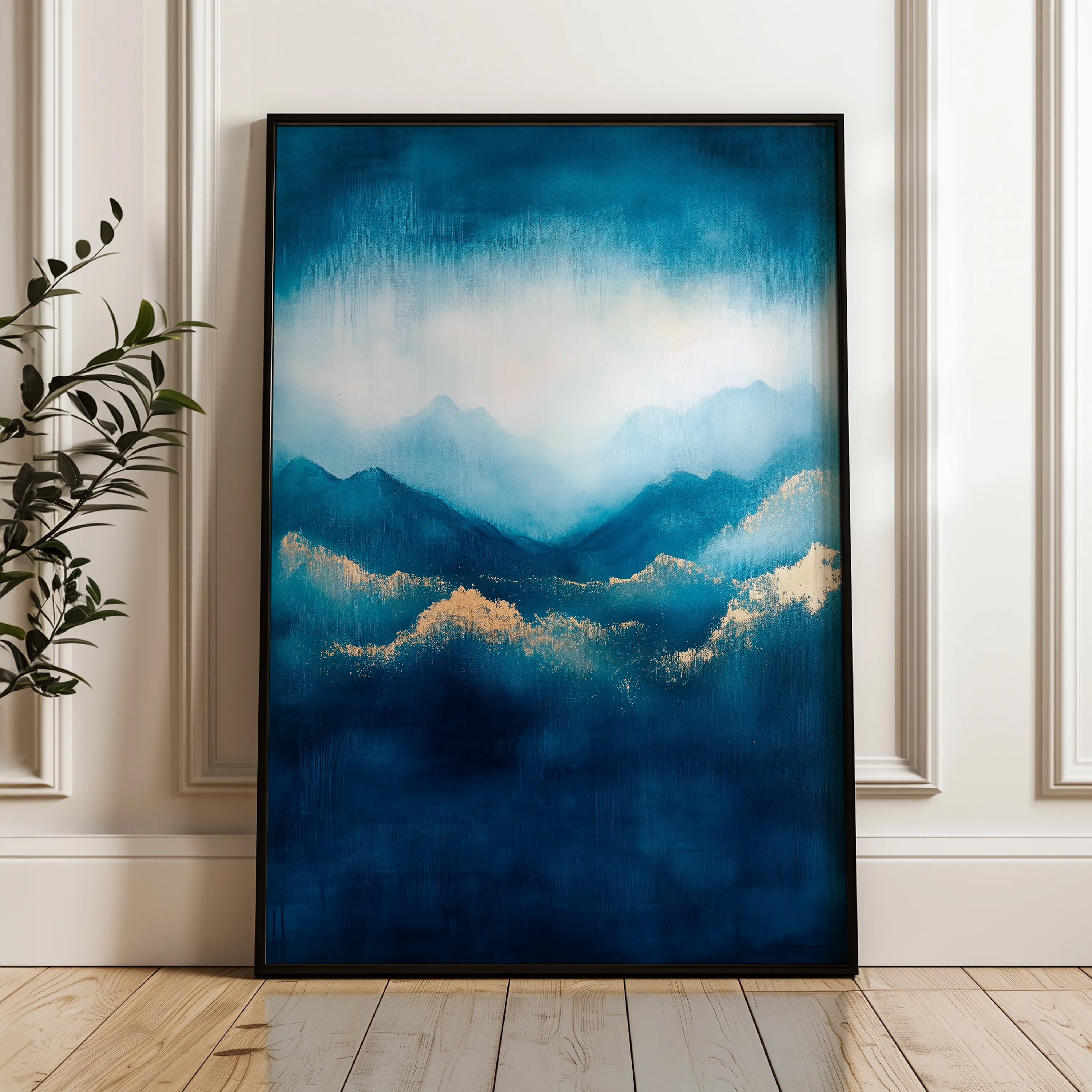 Abstract 331 Canvas Art 18" x 24" / 45 x 60 cm / Black