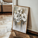 Floral 331 Canvas Art 18" x 24" / 45 x 60 cm / Black