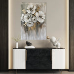 Floral 331 Canvas Art 18" x 24" / 45 x 60 cm / Black