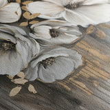 Floral 331 Canvas Art 18" x 24" / 45 x 60 cm / Black