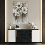 Floral 331 Canvas Art 60 x 40 cm / Black
