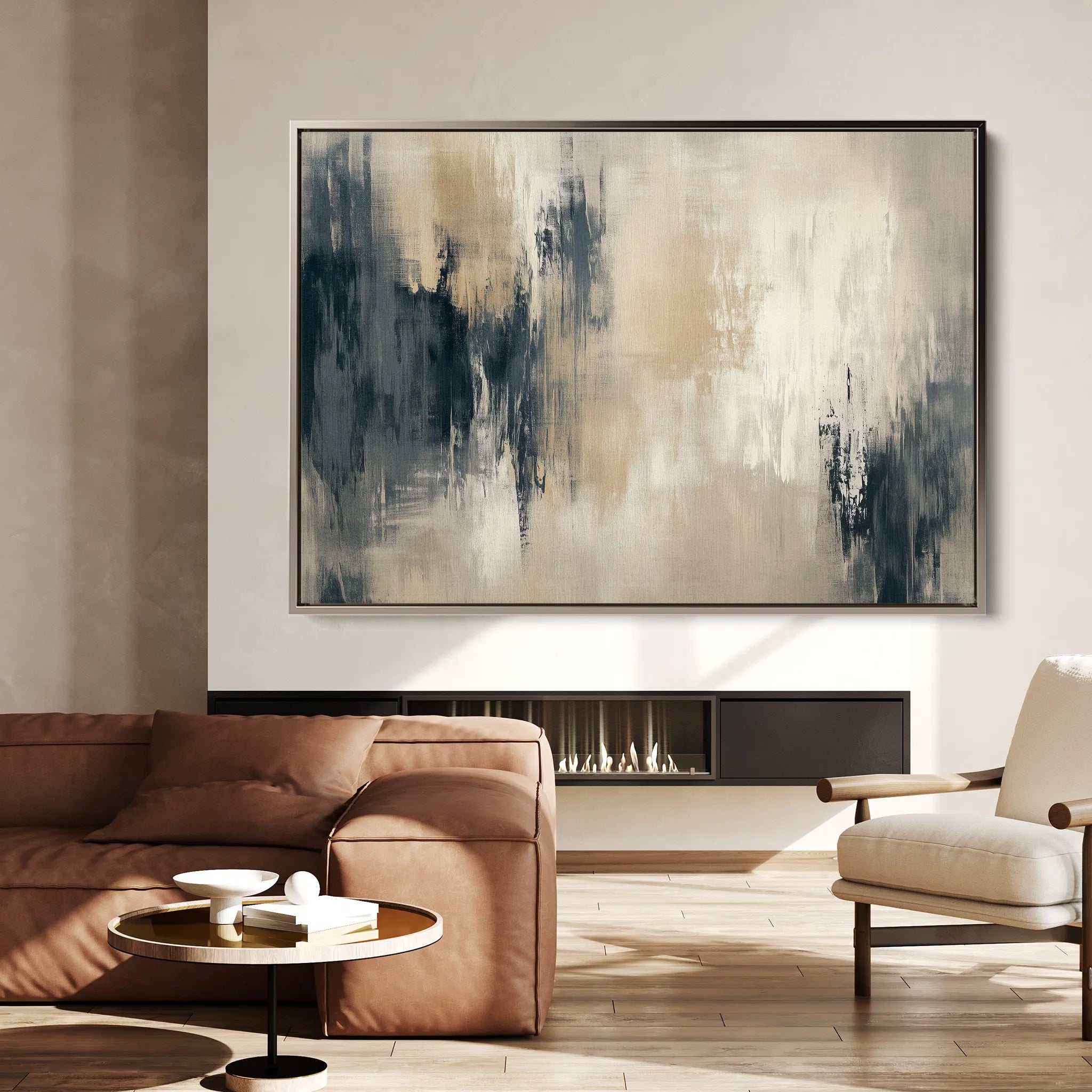 Abstract 332 Canvas Art 18" x 24" / 45 x 60 cm / Black