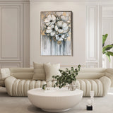 Floral 332 Canvas Art 18" x 24" / 45 x 60 cm / Black