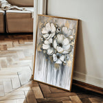 Floral 332 Canvas Art 18" x 24" / 45 x 60 cm / Black
