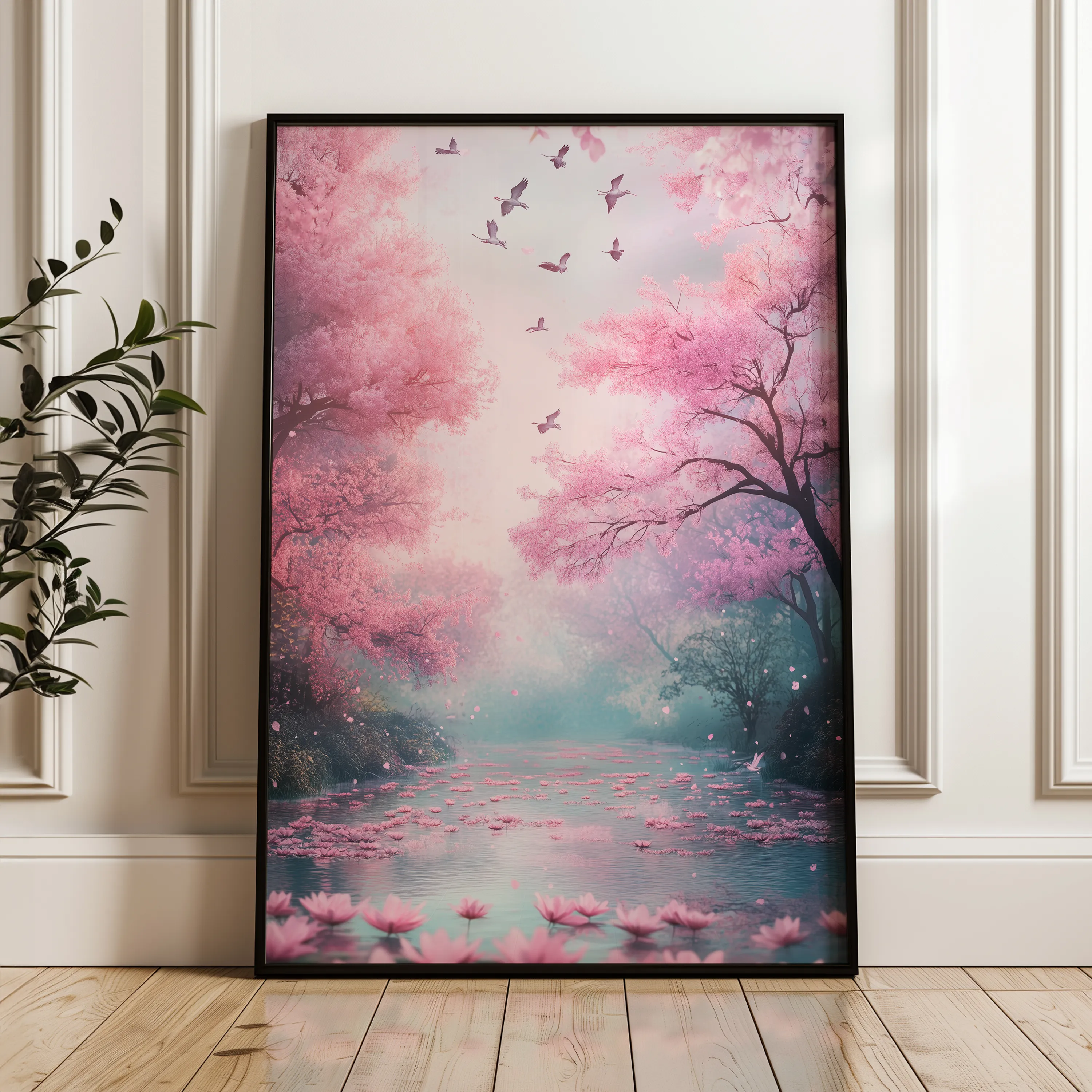 Landscape 332 Canvas Art 18" x 24" / 45 x 60 cm / Black