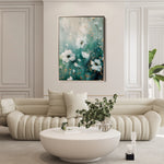 Floral 333 Canvas Art 18" x 24" / 45 x 60 cm / Black