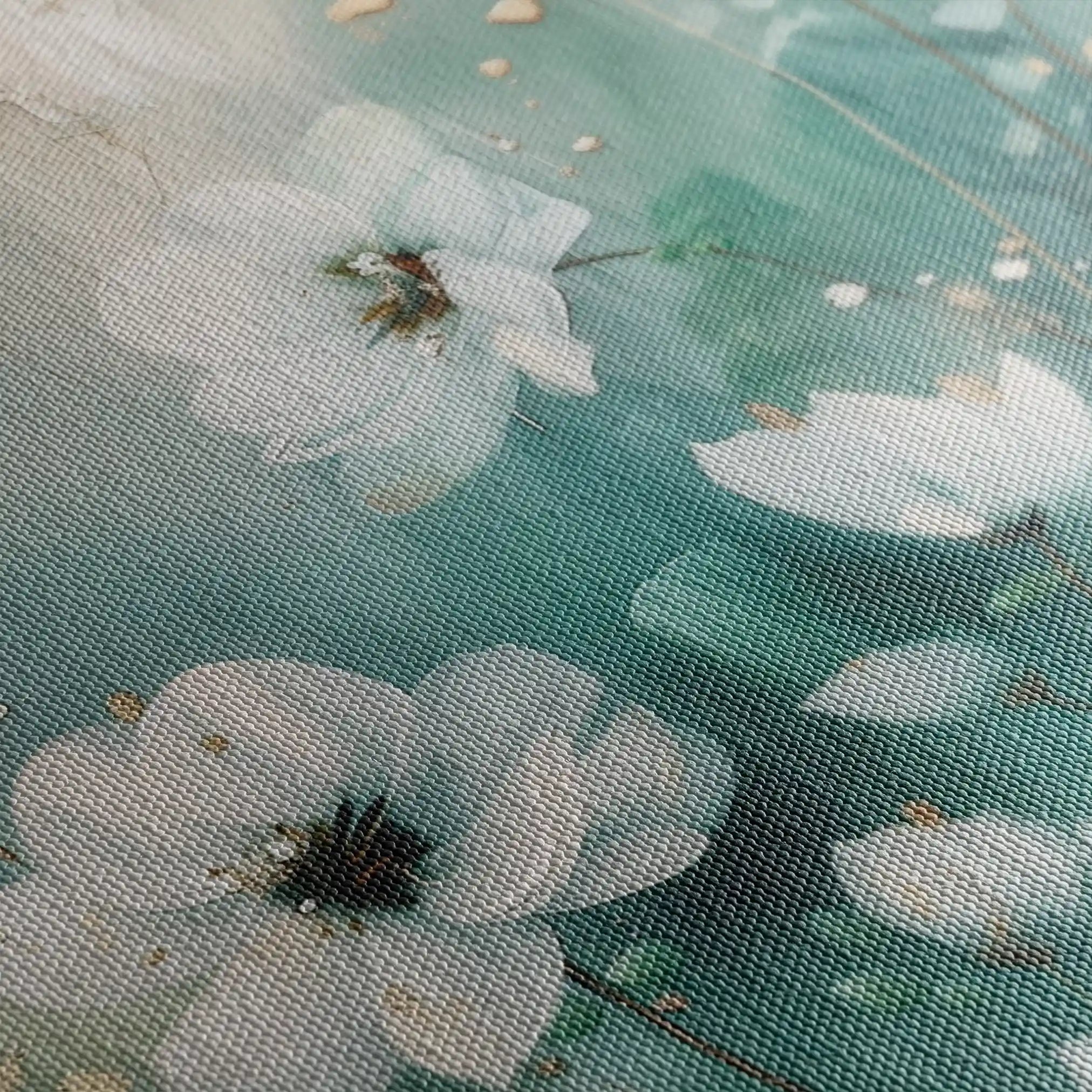 Floral 333 Canvas Art 60 x 40 cm / Black