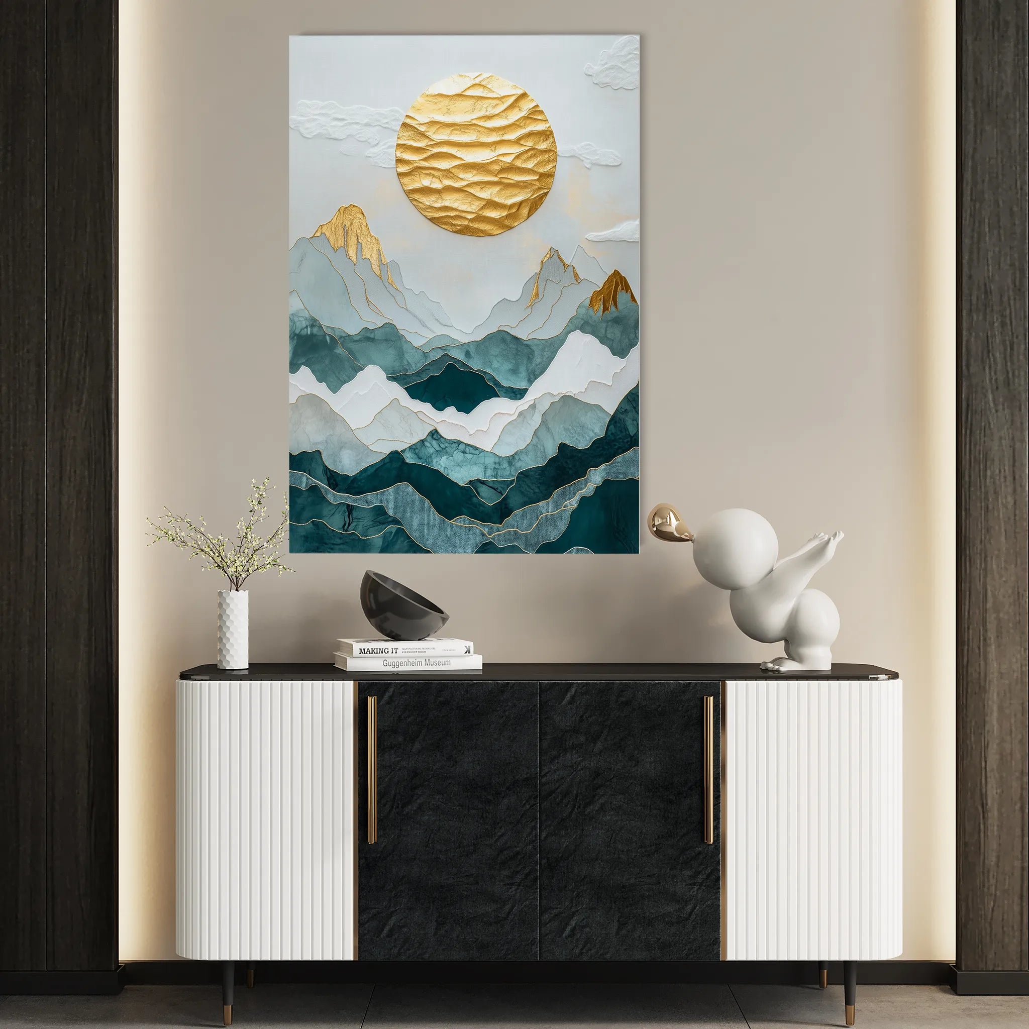 Landscape 333 Canvas Art 18" x 24" / 45 x 60 cm / Black