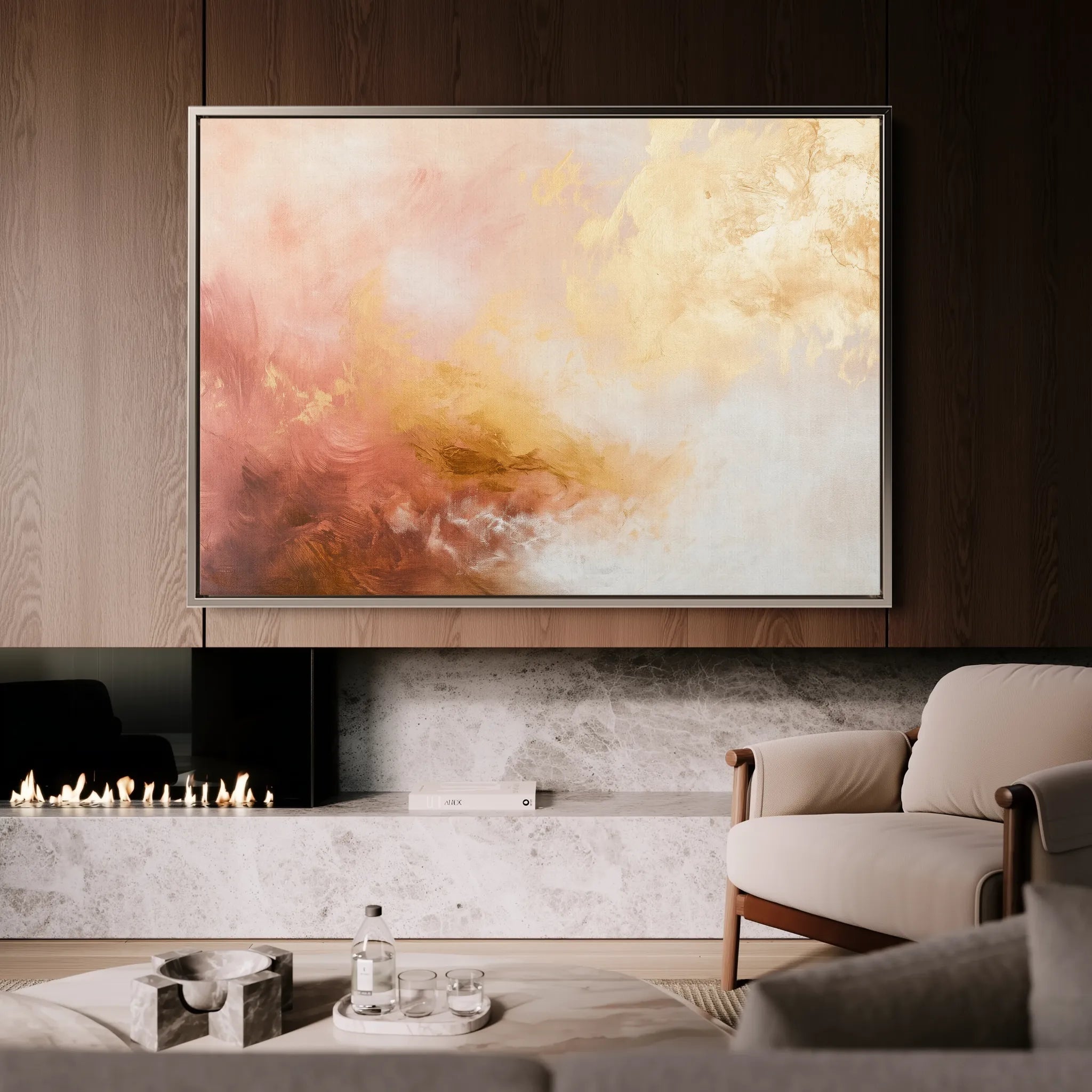 Abstract 334 Canvas Art 18" x 24" / 45 x 60 cm / Black
