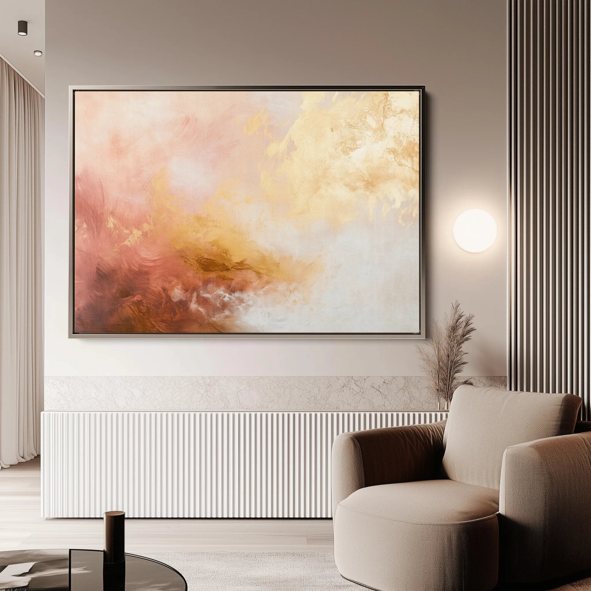 Abstract 334 Canvas Art 18" x 24" / 45 x 60 cm / Black